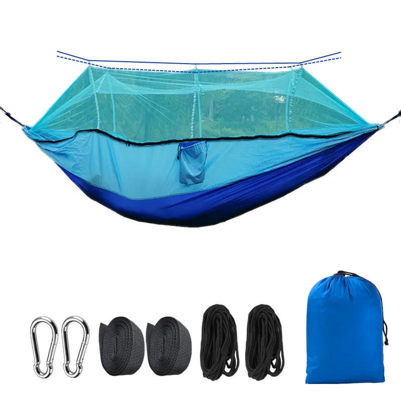 

Manufacturers Direct Selling Outdoor Mosquito Net Hammock Camping with Mosquito Net Hammock Parachute Cloth Anti-mosquito Single