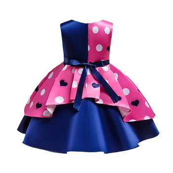 

Bear Leader 3-8 Years Children Cute Party Dresses Baby Girl Dot and Heart Print Cute Ball Gown Dress Girls Sleeveless Clothes