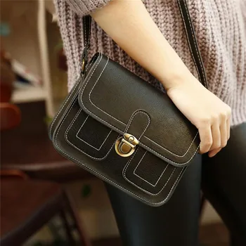 

New Messenger Bags Women Fashion Pu Leather Crossbody Bags Simple Solid Color Handbag Small Shoulder Bags Gifts For Women