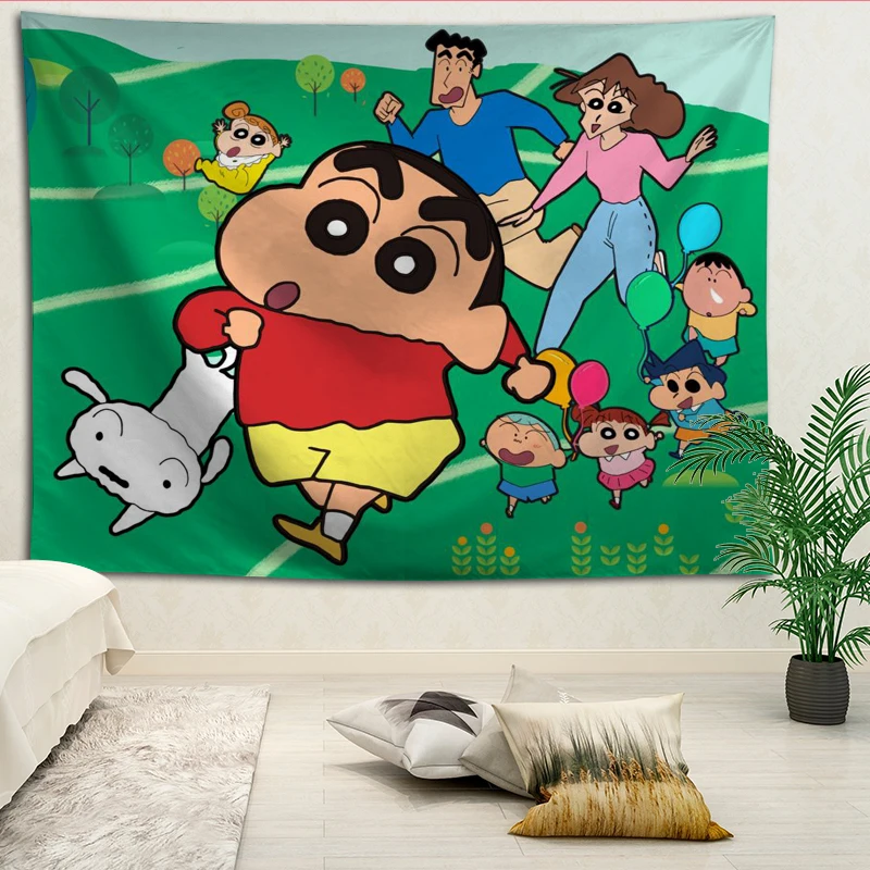 Гобелен на стену Crayon Shin chan, украшения для дома, настенные гобелены для гостиной, спальни, больше размеров - Цвет: 8
