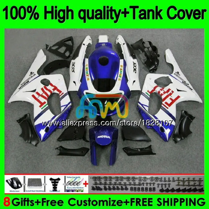 YZF600R для YAMAHA Thundercat 96 97 98 99 синий белый 00 01 02 72BS. 24 YZF-600R YZF 600R 1996 1997 1998 1999 2000 2001 обтекатель