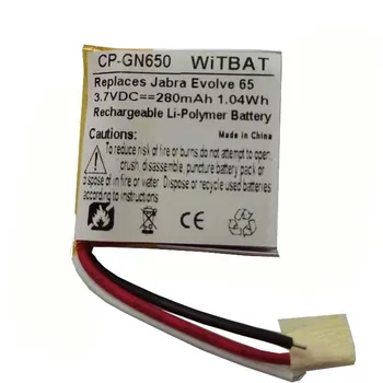 

TTVXO 280mAh Battery for Jabra Bluetooth headset battery Evolve 65,AHB472625PLT