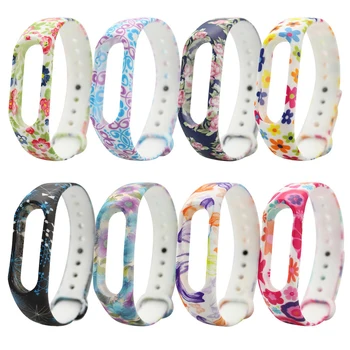 

For Mi Band 2 Pulseira Soft TPU Wrist Strap for Printing Pattern Non-slip Replacemet Wristband for Mi Band 2 Bracelet Accessory