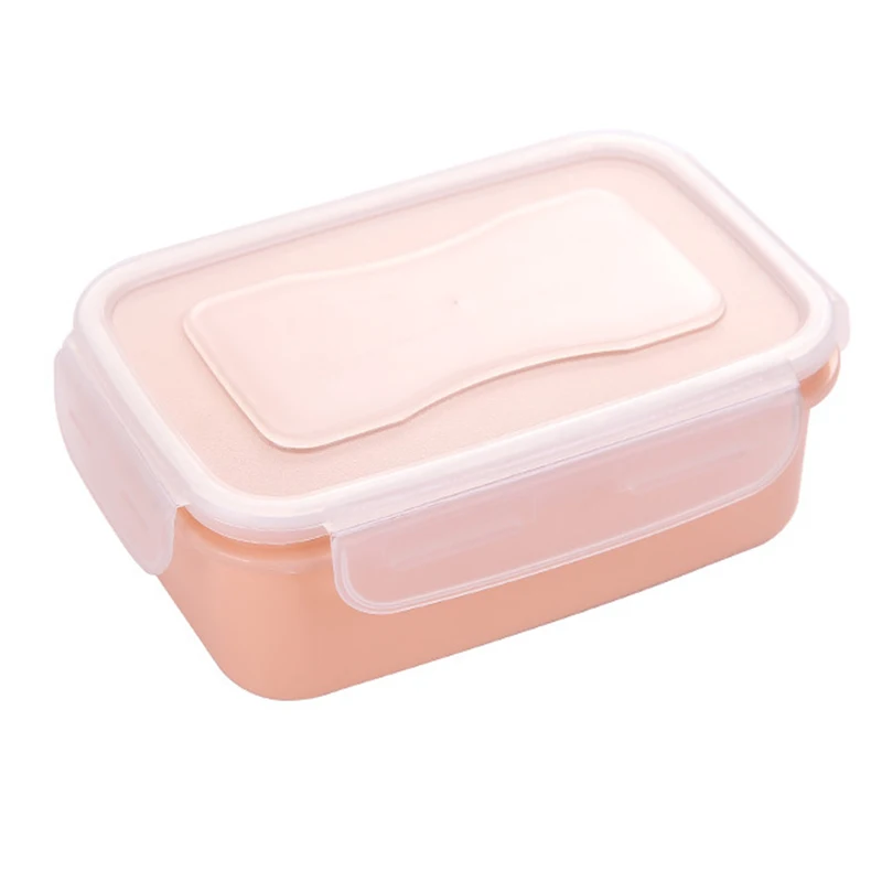 Urijk 280/380 мл мини пластиковый Ланч-бокс контейнер Bento box круглый/прямоугольный контейнер для еды контейнер с крышкой герметичный