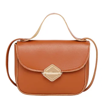 

2020 New Style WOMEN'S Shoulder Bag Casual Square Sling Bag Crossbody Bag Lock Phone Bag PU Leather Hand Bag
