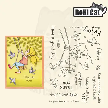 

girl Transparent Clear Stamps for DIY Scrapbooking/Card Making Fun Decoration Supplies