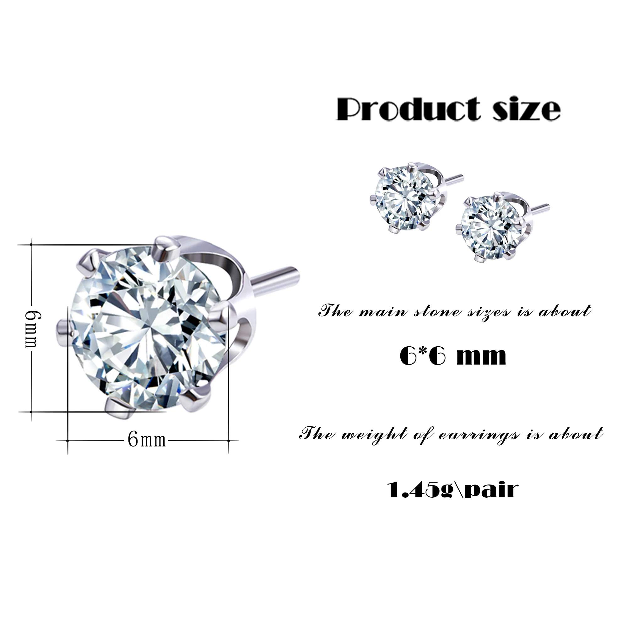 Xuping модные элегантные серьги простой дизайн с синтетическим фианитом ювелирные