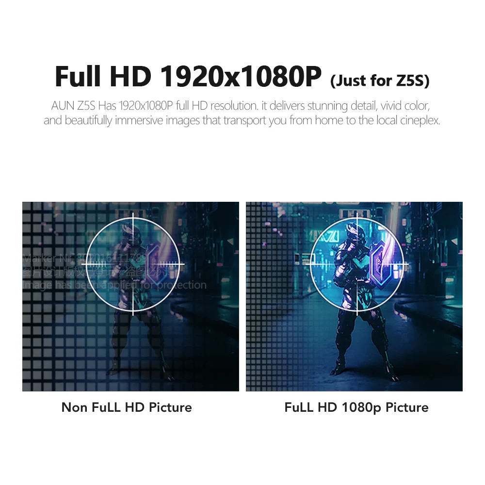 2022 AUN mini proyector LED para cine en casa modelo Z5S Full HD 1080P Android 9 Smart TV proyectores de cine en casa dispositivo de proyección portátil 4k - Imagen 3