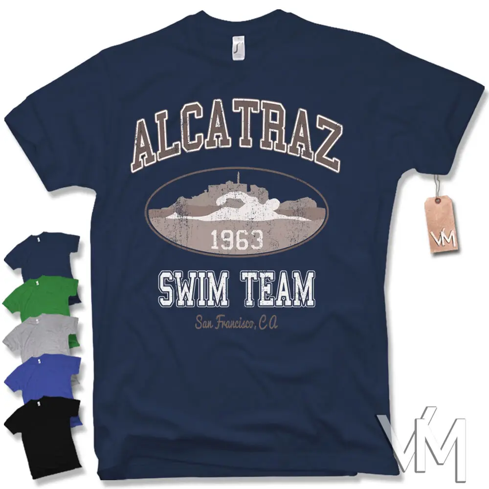 Alcatraz Tim Renang Kemeja T Kultus 