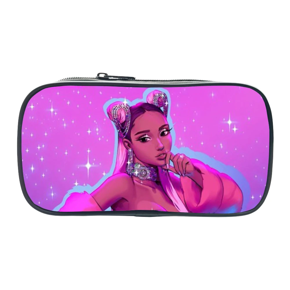 Детский чехол-карандаш Ariana Grande, 7 колец, маленькая сумка-тоут, косметичка для мальчиков и девочек, канцелярские сумки для хранения, школьные принадлежности, косметичка - Цвет: 111--JX-Ariana 11