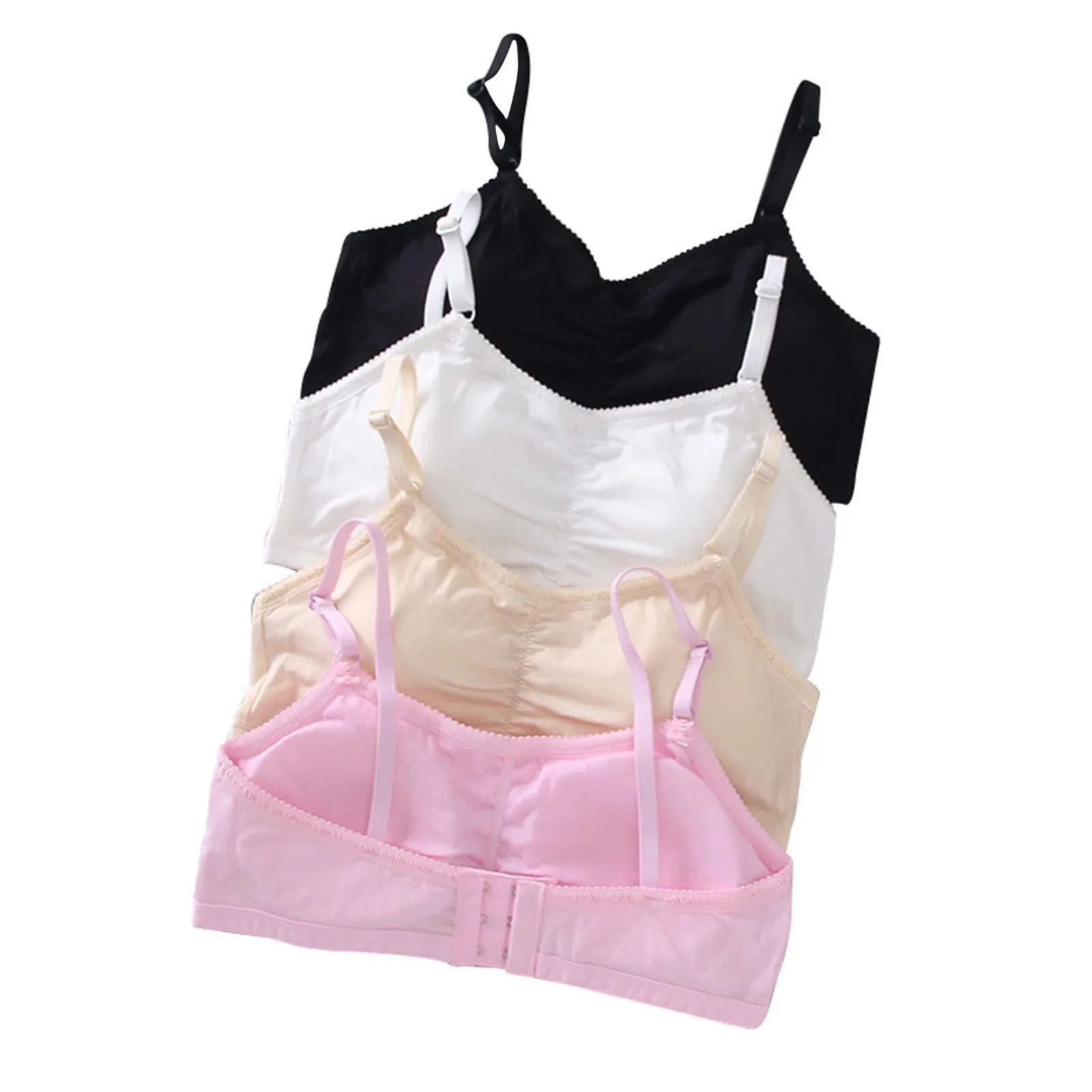 Corset Crop Top Cropped Vest Padded Sports Big Underwear Student Bras Bras  For Teens Teenager Wireless Girls Underclothes Bra Training Cami Light Bra  Cotton Top Women 