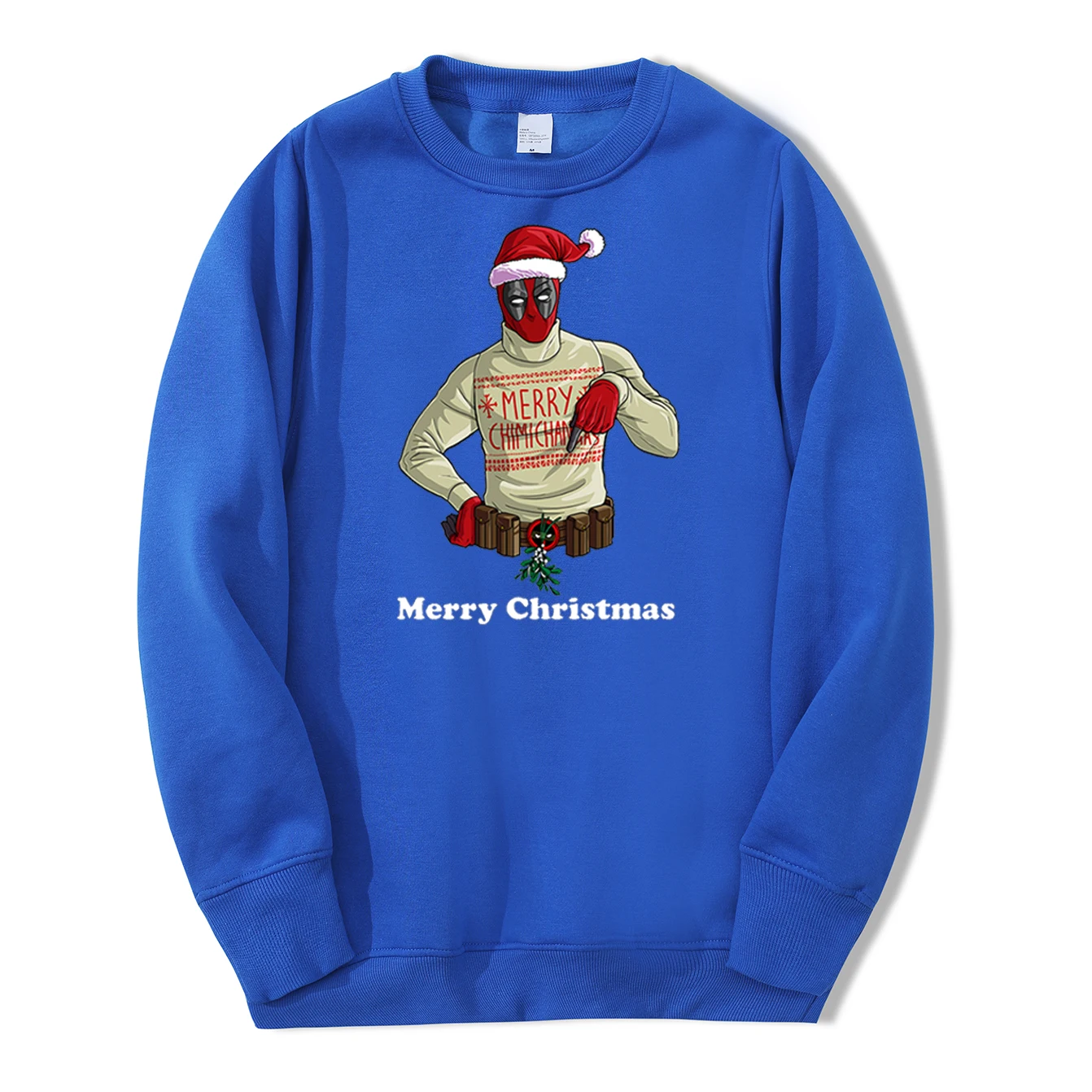 Merry Christmas Deadpool мужские толстовки с капюшоном, Повседневная флисовая уличная Осенняя толстовка, модные теплые толстовки с капюшоном на год - Цвет: Blue 5