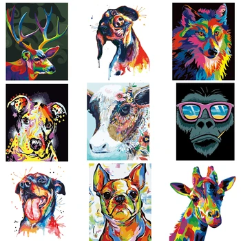 

Paints By Numbers Animals 50x40cm Pictures Oil Painting By Numbers Set Gift Coloring By Numbers Canvas Wall Set