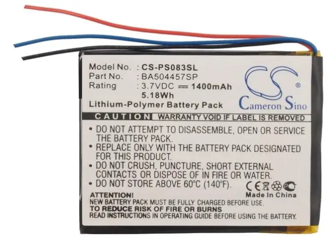 Cameron sino 1400 мАч аккумулятор для Philips GoGear Muse SA2MUS16S/02 SA3MUS08S/37 BA504457SP MP3, MP4, аккумулятор pmp