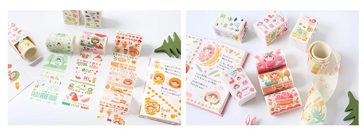 Kawaii фрукты лента для декорации Washi DIY дневник альбом Скрапбукинг изоляционная лента для детей подарок школьные канцелярские принадлежности 75 мм* 3 м