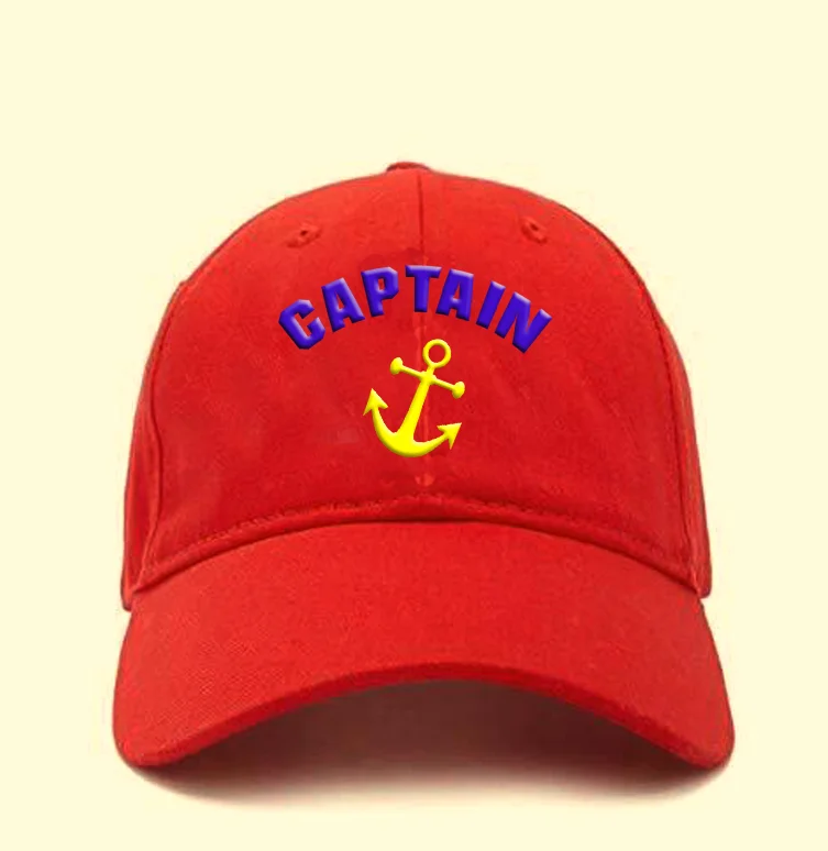 Бейсбольная кепка с принтом Yachting cap tain Регулируемая Мужская Летняя шляпа хлопок темно-синий