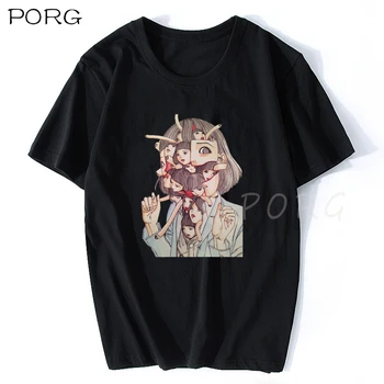 

Man Manga Junji Ito T Shirts Shintaro Kago Girl Tees Shirt Top Design Short-sleeved Aesthetic Japanese Anime Shirt Graphic Tees