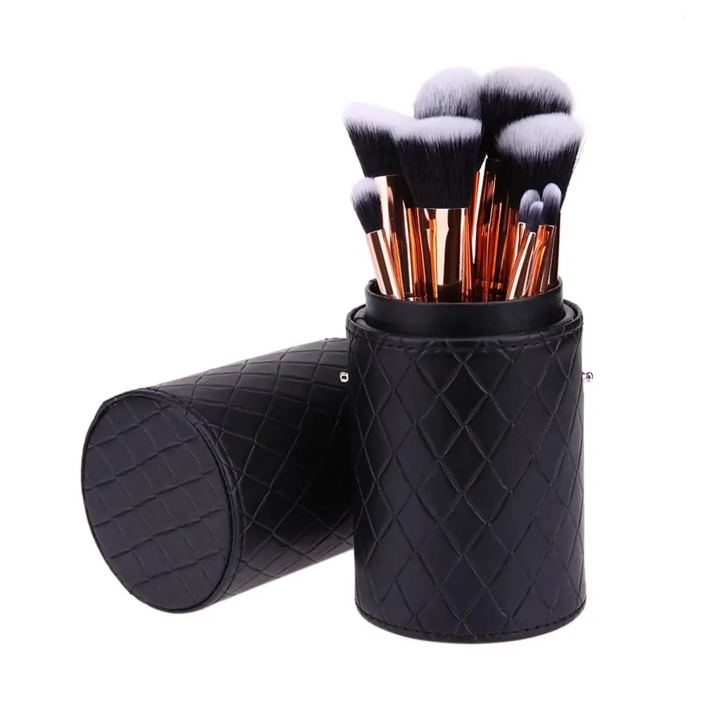 Portable Cosmetic Brush Box PU Leather Makeup Storage Holder Cosmetic Cup  Case Box for Makeup Brush Pen - AliExpress