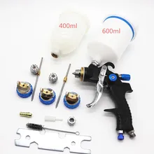 601 распылитель с 2 комплектами сопло HVLP 2008 набор распыляющих пистолетов гравитационный подача 1,4 мм 1,7 мм 2,0 мм DIY авто краска для лица пистолет