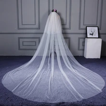 

3 Meter Soft Tulle Matrimonio White Ivory Wedding Bridal Veils Face Cover Romantic Accesorios Para Cabeza De Novia