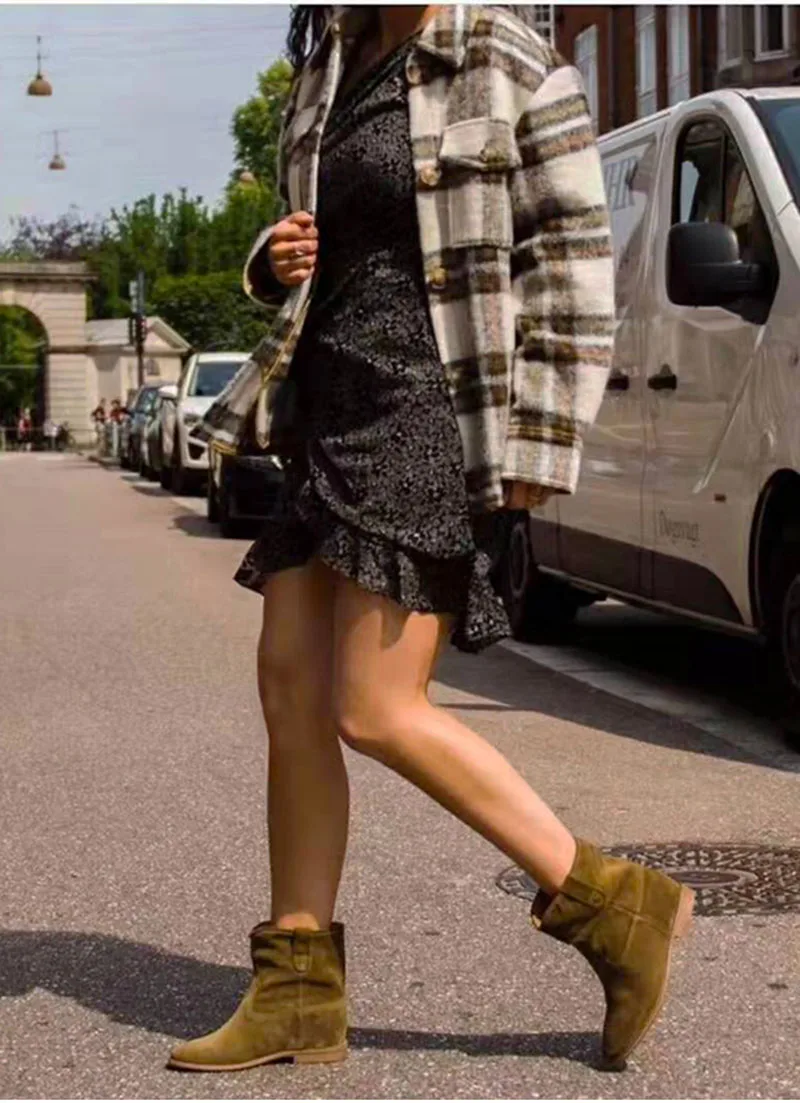 Франция Мода женщин-Isabel плед габрион одеяло пальто с длинным рукавом щеткой шерстяная рубашка зимняя Классическая шерстяное пальто