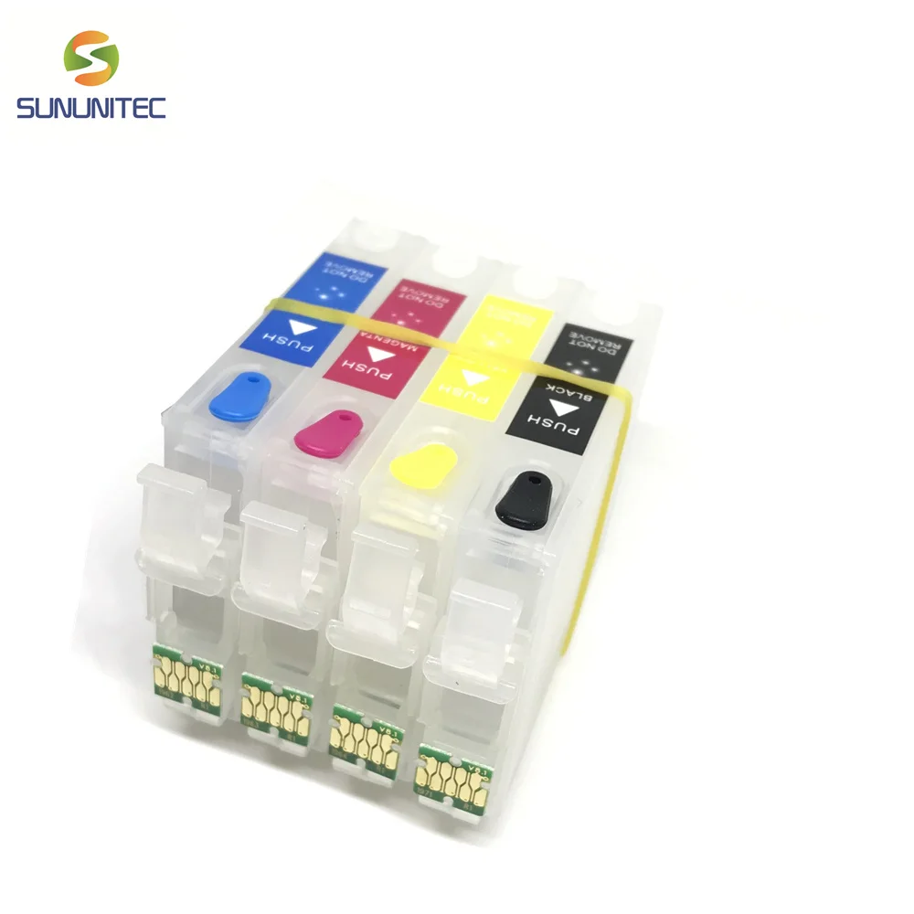 4 цвета/комплект T1971 T1962 T1963 T1964 Refillable патрон чернил для принтера Epson WF-2532 XP-101 XP-201 XP-204 XP-211 XP-214 XP-401 XP-411