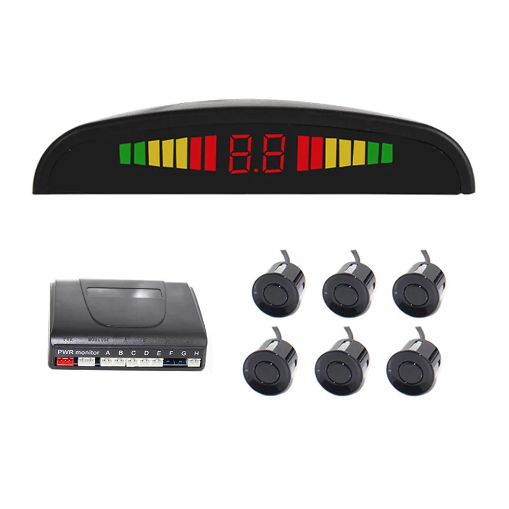 

6 Exploration Crescent Reversing Radar LED Buzzer Bibi Sound Front 2 Exploration after 4 of 6 Sensor Digital