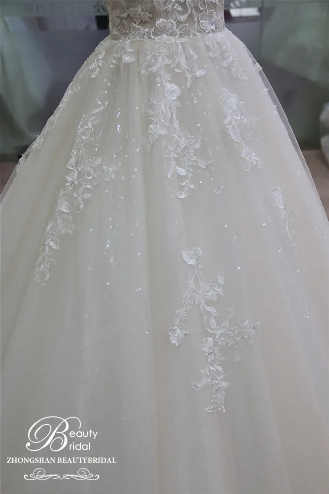 Свадебное платье es Vestido de novia реальные фотографии кружевные аппликации с открытыми плечами свадебное платье Vestido JM011