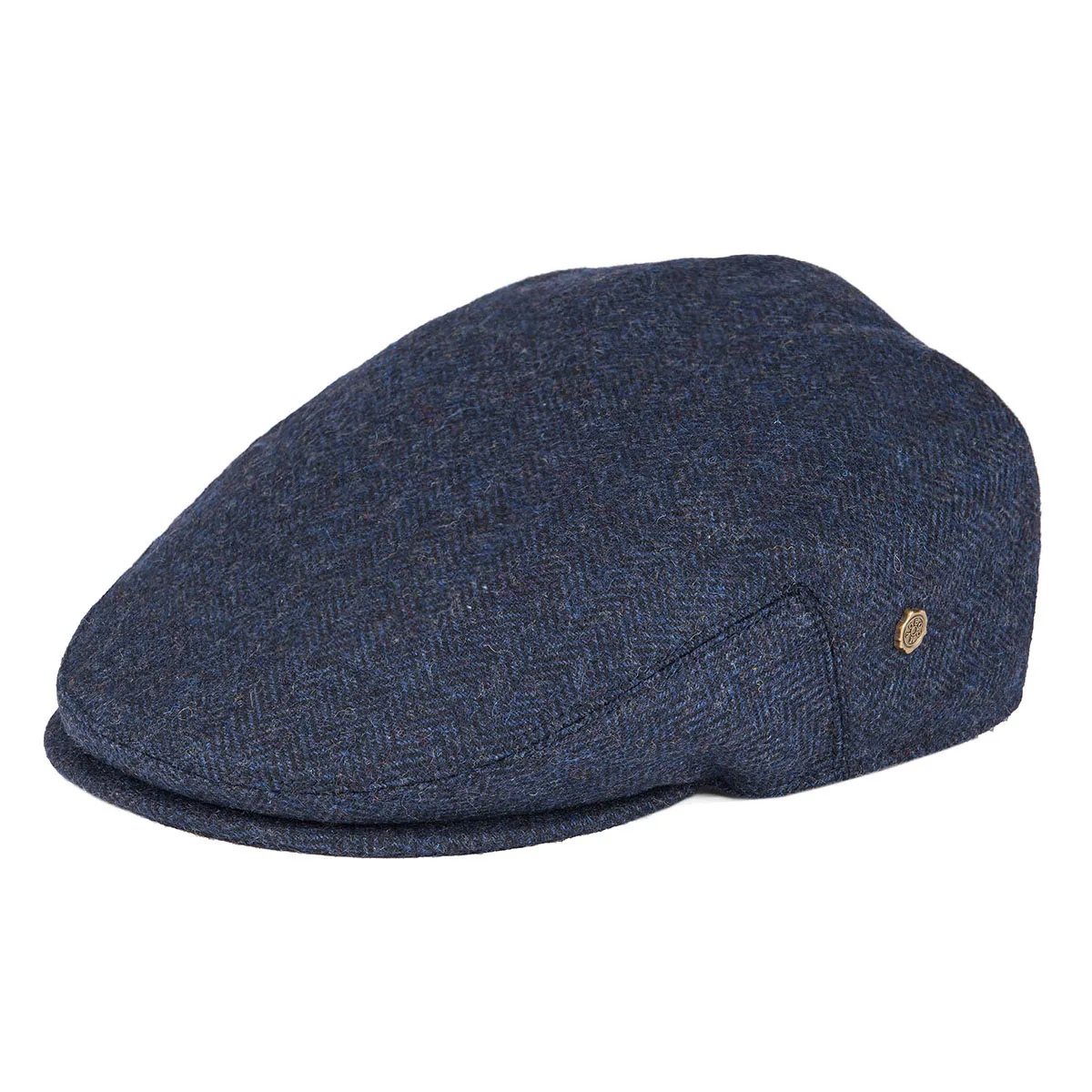 Cappello Newsboy Vintage Uomo/Donna – Berretto Piatto In Tessuto Spina Di Pesce, Taglia Unica/L, Blu Plaid