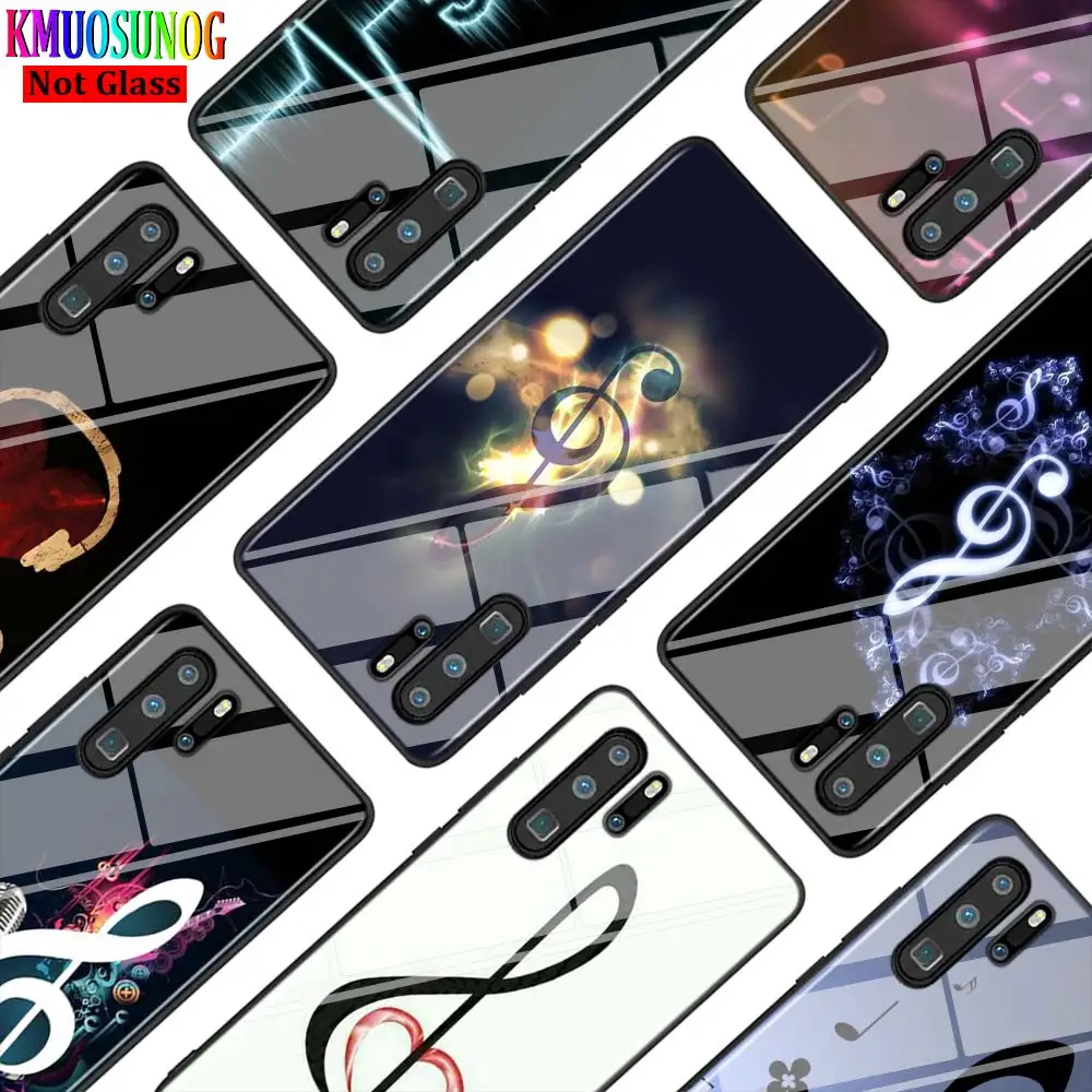 

music key and notes for Huawei P Smart Z Plus 2019 P30 P20 Pro P10 P9 P8 Lite Plus Super Bright Black Phone Case