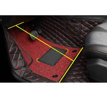 

Lsrtw2017 Leather Car Foot Mat Floor Mats for Peugeot 5008 2019 2020 Interior Accessories Rug Carpet