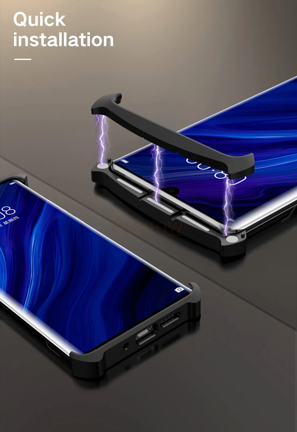 Роскошный Алюминиевый бампер пантера с магнитной рамкой чехол для huawei P30 Pro/p30 Lite mate 20 чехол адсорбционный металлический чехол Fundas Coque Capa