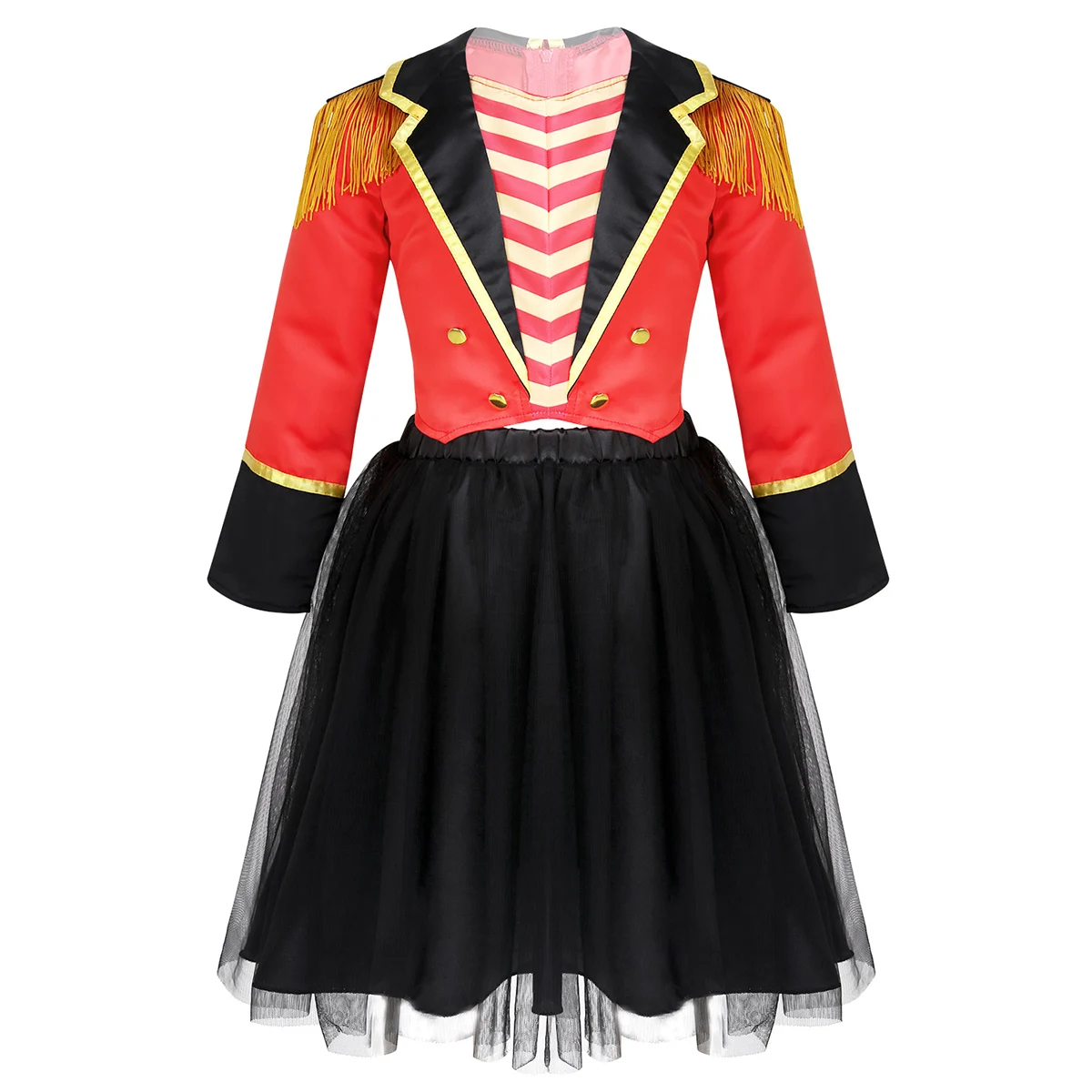 DPOIS/Детский костюм для ролевых игр на Хеллоуин для девочек с изображением цирка рингмейстера детские нарядные вечерние костюмы с юбкой-пачкой - Цвет: Red