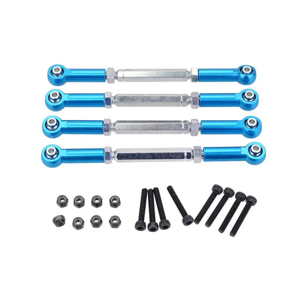 

4 Pcs M5 112mm-130mm Metal Adjustable Link Rod Steering Rod Servo Pull Rod for ZD Racing Hobao JLB HSP HPI Redcat RC Car