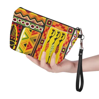 

THIKIN Classic African Culture Print Cosmetic Case Women Travel Makeup Bag Ladies Washing Toiletry Storage Bags Girls Mini Pouch