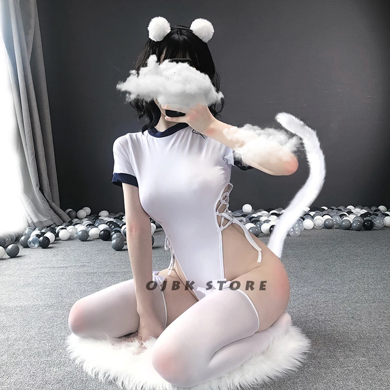 Сексуальное женское аниме нижнее белье Babydoll купальник комплект милой Лолиты нижнее белье мультфильм косплей эротический студенческий порно костюм горничной девушки