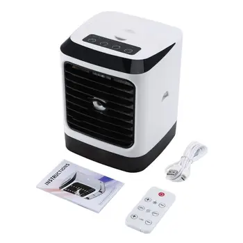 

Home Office USB Mini Air Conditioner Air Cooling Fan Humidifier Purifier Air Cooler 7-color LED Night Light With Remote Control