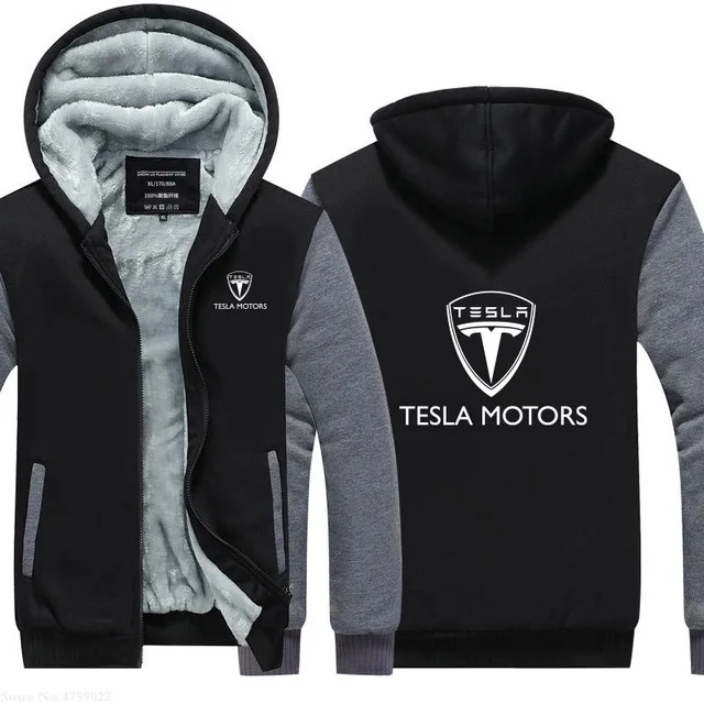 Зимняя мужская толстовка с капюшоном из плотного флиса Tesla Motors толстовка с капюшоном плюс Размеры пальто с капюшоном мальчиков Повседневное Верхняя одежда Куртка r