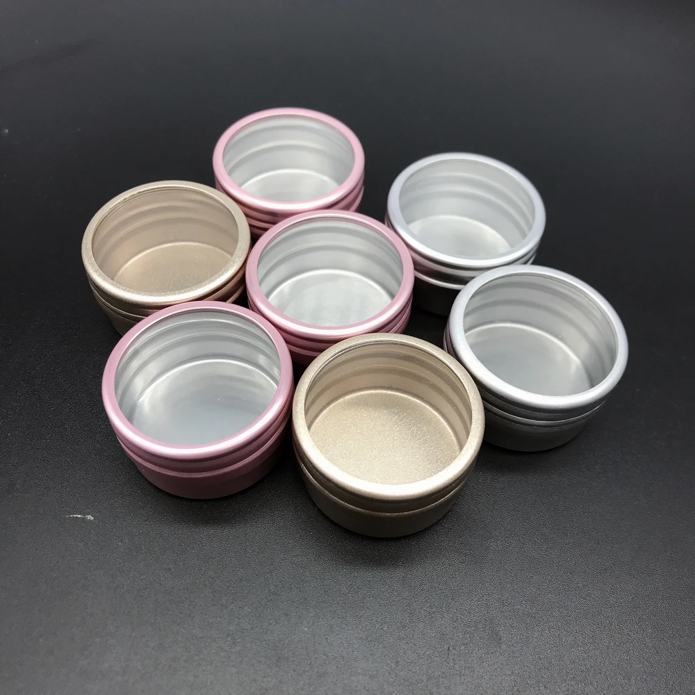 10g Rose Gold Pink Aluminum Candle Crafts Refillable Box Metal Tin Case Cosmetic Lip Balm Screw Thread Jar Cream Pots | Красота и
