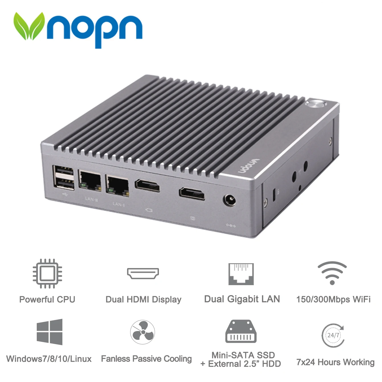 

J1800 J1900 Quad Core Industrial PC Celeron N2840 N2940 Fanless Mini PC VDI PCoIP Thin Client 2*RJ45 LAN 2*HDMI Office Computer