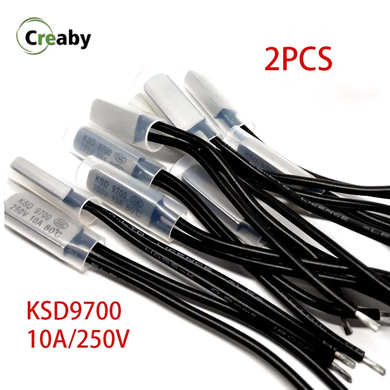 2 шт. дисковый термопереключатель KSD9700 250 В 10 А 1NO 1NC терморегулятор термостат