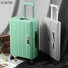 

KLQDZMS Fashionable Spinner Luggage extra-thin Foldable Trolley Suitcase 20 Inch PC Creative Cabin Rolling Bag