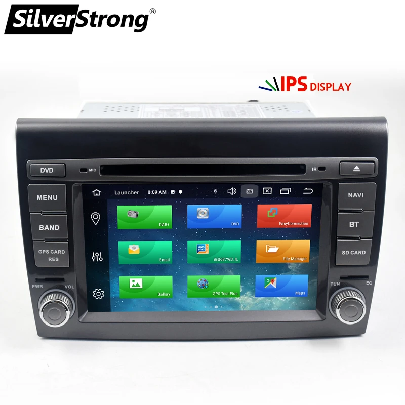 SilverStrong " ips DSP Android9.0 2 Din Авто DVD для Fiat/Bravo 2007-2012 автомобильный мультимедийный плеер BRAVO опция DSP 2G16G