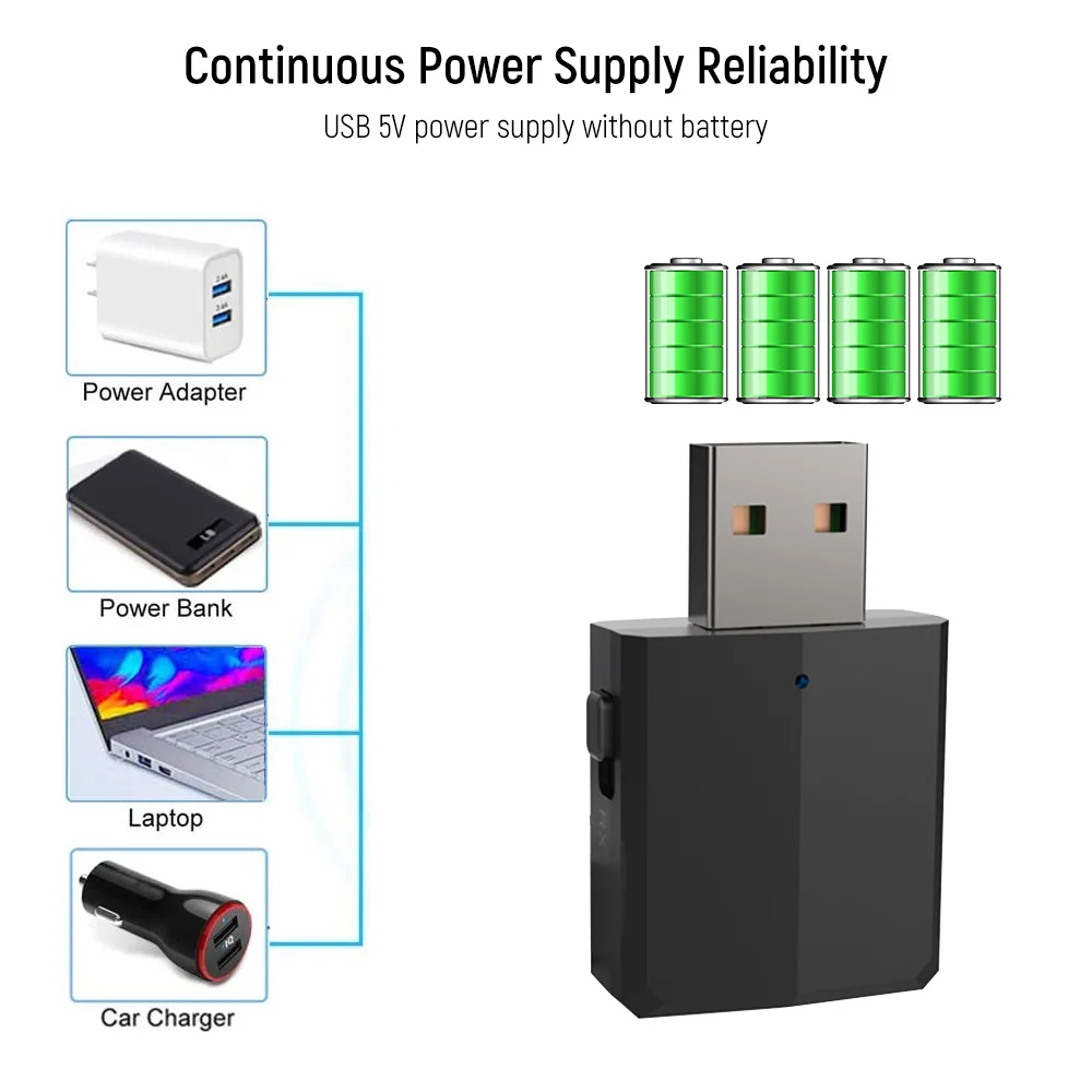 

New USB Bluetooth 5.0 Audio Transmitter Receiver 3.5mm AUX Stereo HIFI Wireless Adapter For TV Headphone Car Speaker