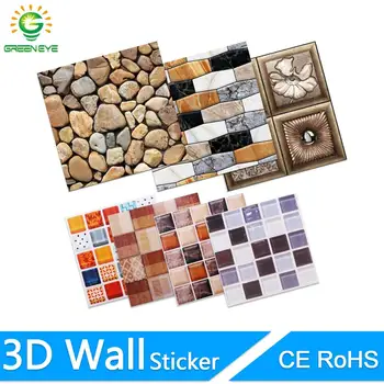 3D Wall Sticker Marble Brick Peel and Self Adhesive Wall paper Waterproof DIY Kitchen Bathroom Home Wall Stick PVC Tiles Panel