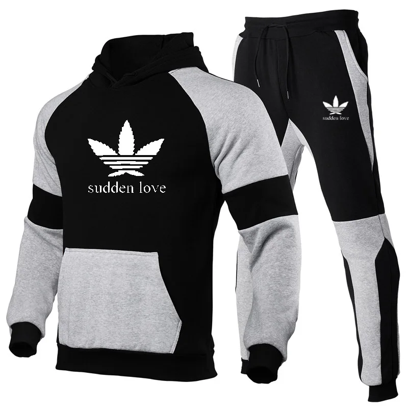 

Winter Tracksuits Men Set Casual Thicken Fleece Warm Hooded Jacket Pants Spring Sweatshirt Sportswear Coats Hoodie Track Suits
