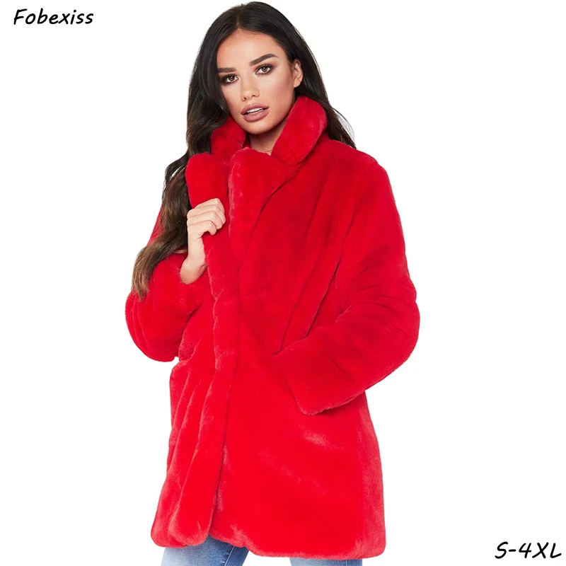 Теплое зимнее пальто для женщин, женские куртки из кроличьего меха, большие размеры 4XL, розовый меховой кардиган с кармана