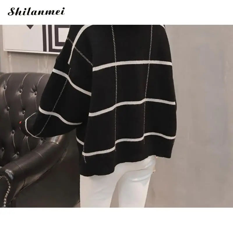 Autumn Winter Long Sleeve Cardigan Korean Style Women Cardigan Feminino Patchwork Knitted Sweater Plus Size Black Pull Femme 3xl
