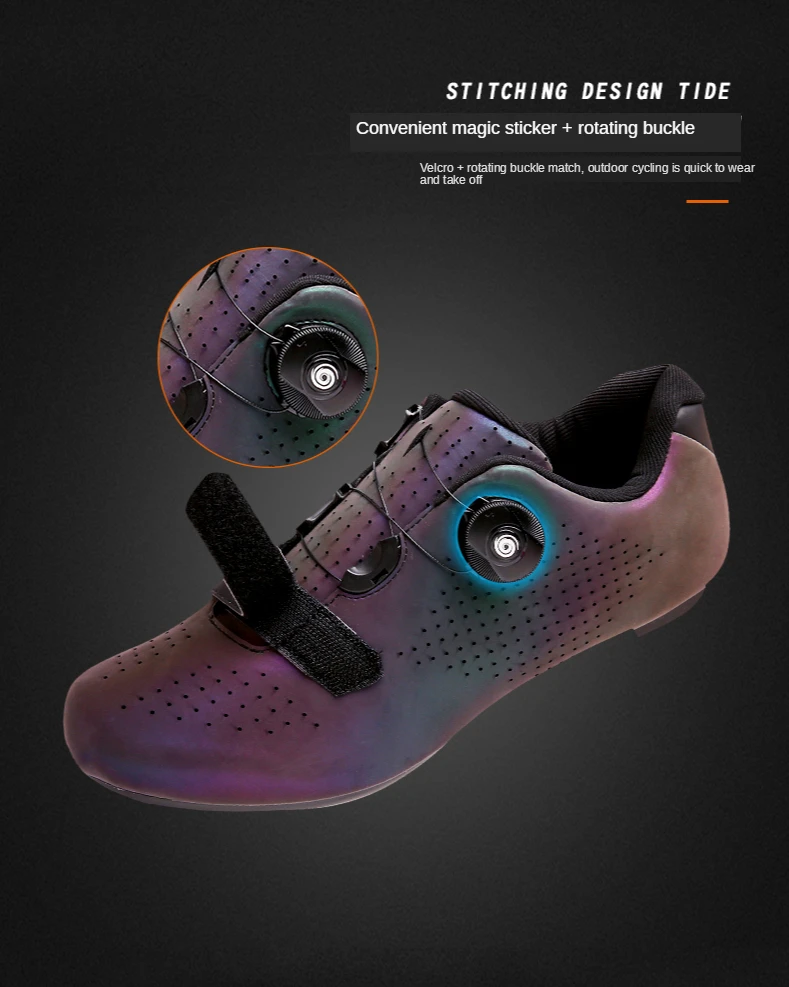 New Professional Luminous MTB Cycling Road Bike Shoes Unisex Breathable Self-Locking Bicycle Cleat Shoes Sports Cycling Sneakers