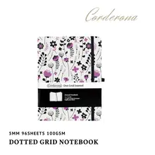 

B6 160gsm Bullet Dotted Journal Floral Dot Grid Notebook Hard Cover Thick Paper Travel Planner Diary